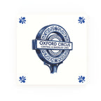Tube Sign Delft blue decorative ceramic tile – Modern corner style