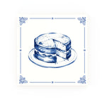 Victoria Sponge Delft blue decorative ceramic tile – Classic corner style