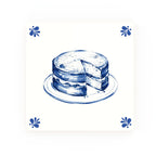 Victoria Sponge Delft blue decorative ceramic tile – Modern corner style