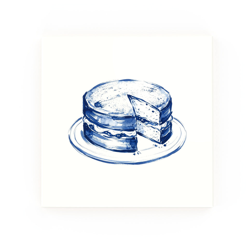 Victoria Sponge Delft blue decorative ceramic tile – no corner style