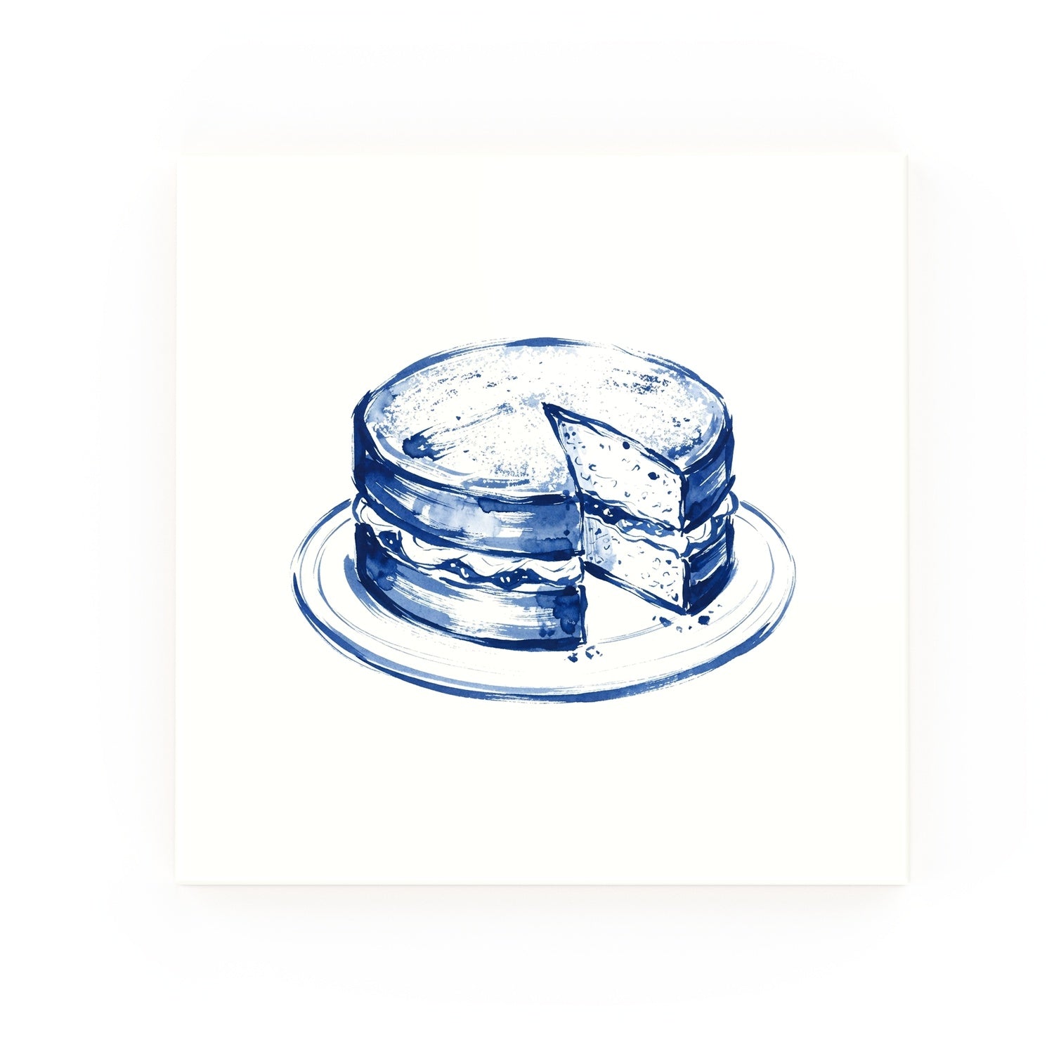 Victoria Sponge Delft blue decorative ceramic tile – no corner style