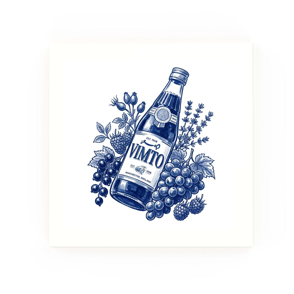 Vimto Delft blue decorative ceramic tile – no corner style