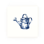 Watering Can Delft blue decorative ceramic tile – no corner style
