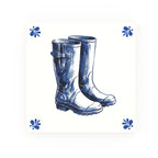 Wellies Delft blue tile – modern rounded corners