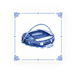 Wembley Delft blue decorative ceramic tile – Classic corner style