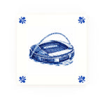 Wembley Delft blue decorative ceramic tile – Modern corner style
