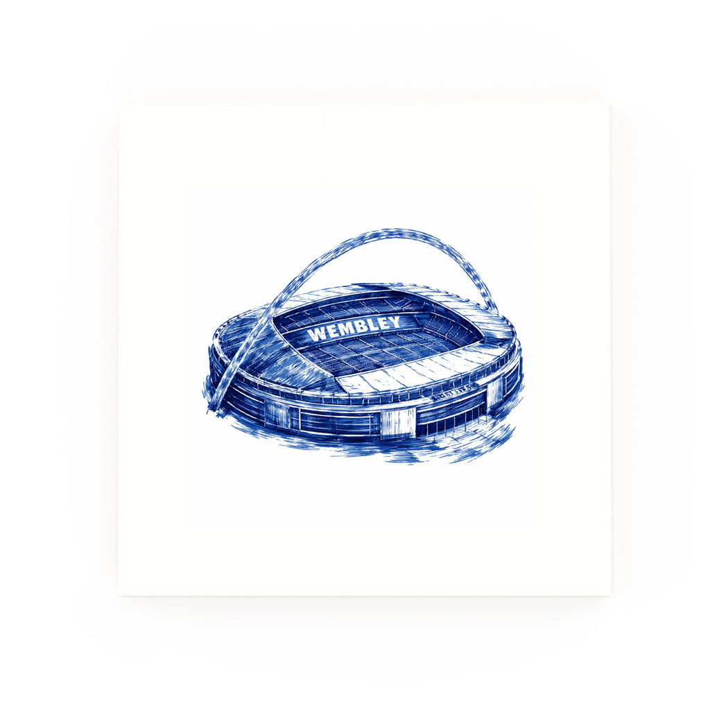 Wembley Delft blue decorative ceramic tile – no corner style