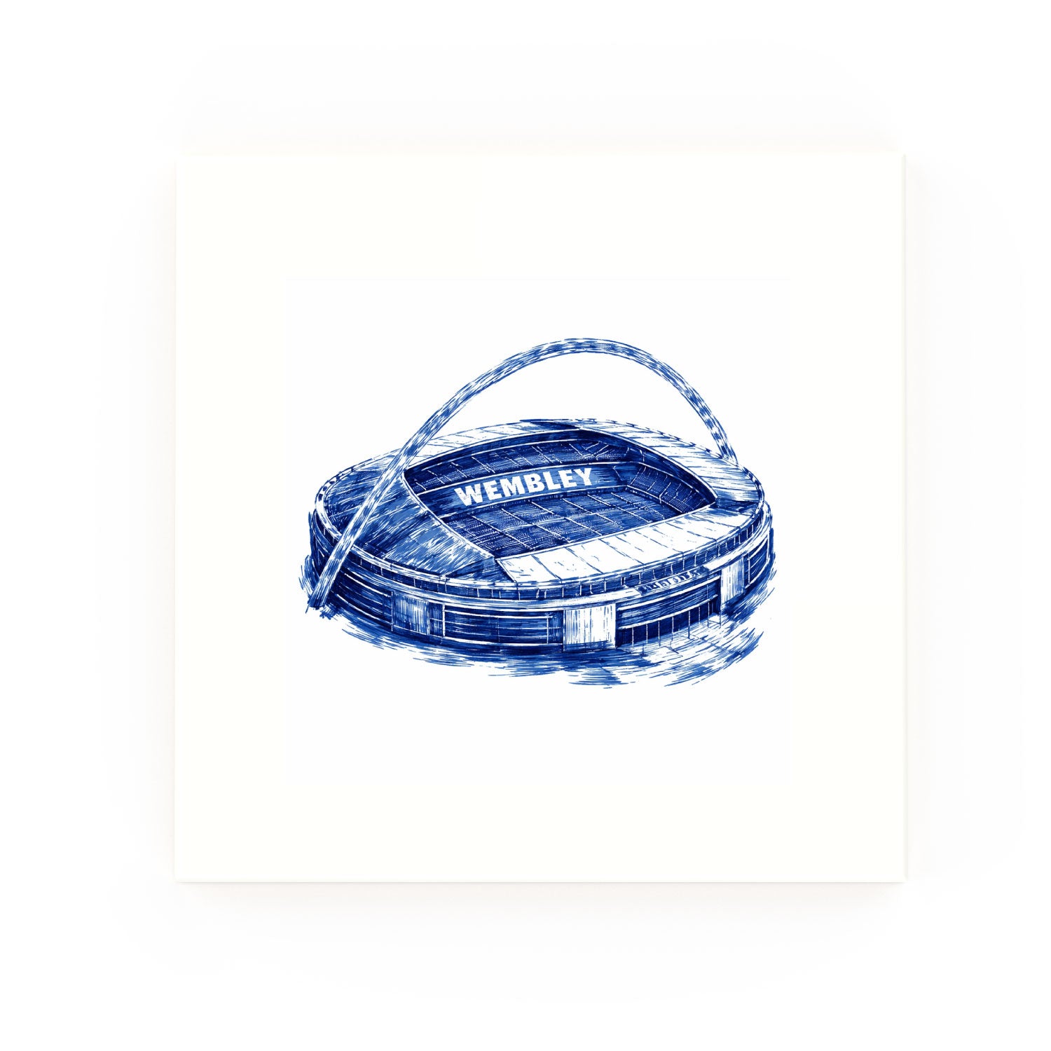Wembley Delft blue decorative ceramic tile – no corner style