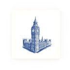 Westminster & Big Ben Delft blue decorative ceramic tile – no corner style