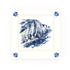 White Cliffs of Dover Delft blue tile – modern rounded corners