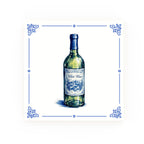 White Wine | Decorative British Ceramic Delft Blue Tile