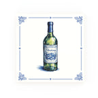 White Wine Delft blue decorative ceramic tile – classic corners