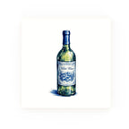 White Wine | Decorative British Ceramic Delft Blue Tile