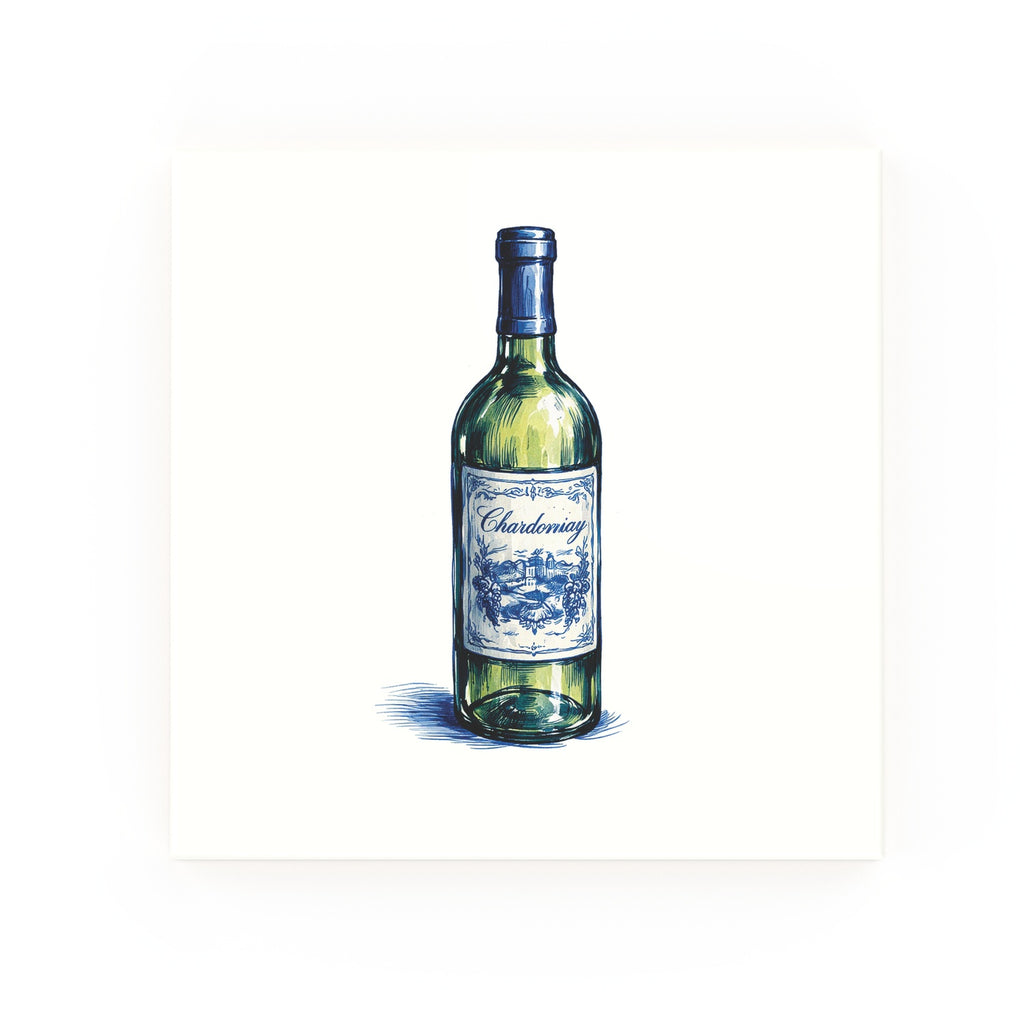 Delft blue ceramic tile no border – White Wine design