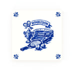 Wimbledon Delft blue decorative ceramic tile – Modern corner style