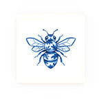 Worker Bee Delft blue decorative ceramic tile – no corner style
