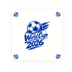 World Cup 2026 Delft blue decorative ceramic tile – Modern corner style
