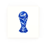 World Cup Trophy Delft blue decorative ceramic tile – no corner style