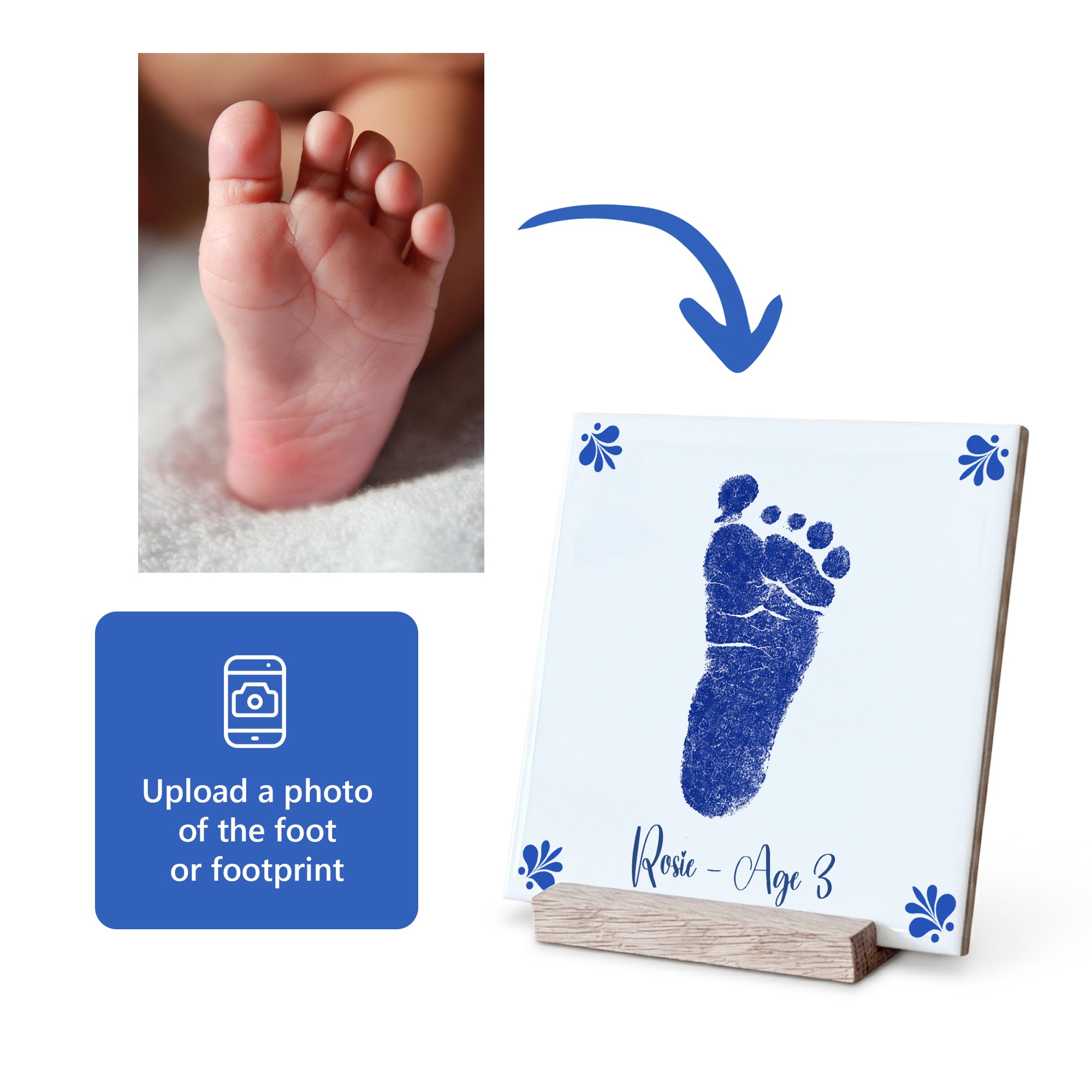 Footprint | Delft Blue Ceramic Tile