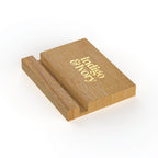 Wooden display stand for personalised ceramic tile by Indigo and Ivory